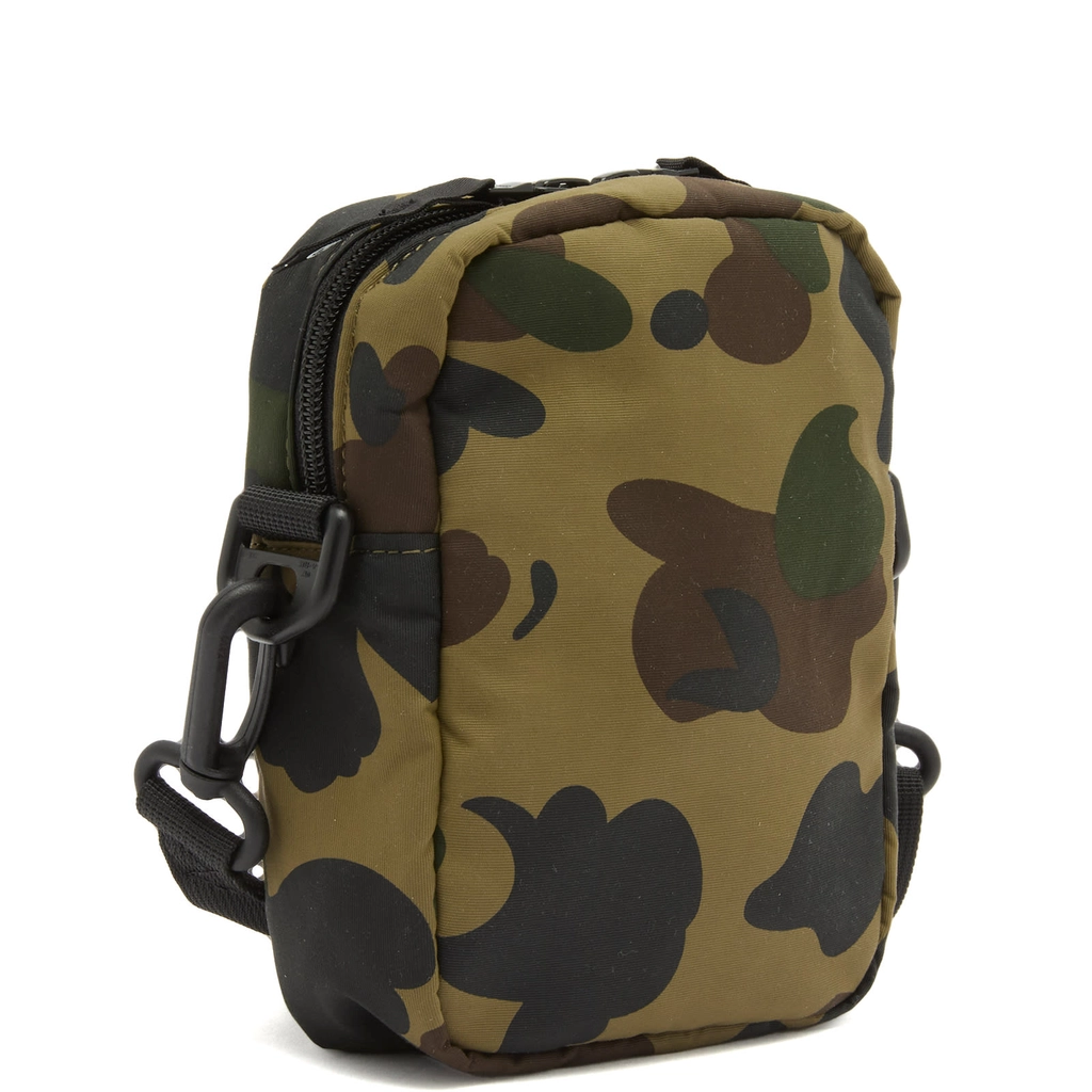 A Bathing Ape Men's 1St Camo Shark Mini Bag Green